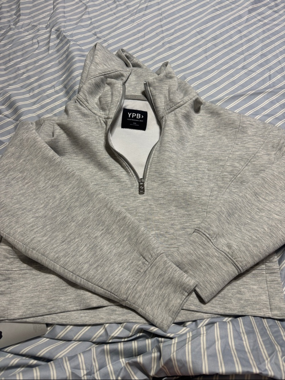 Abercrombie & Fitch Gray Half-Zip Hoodie